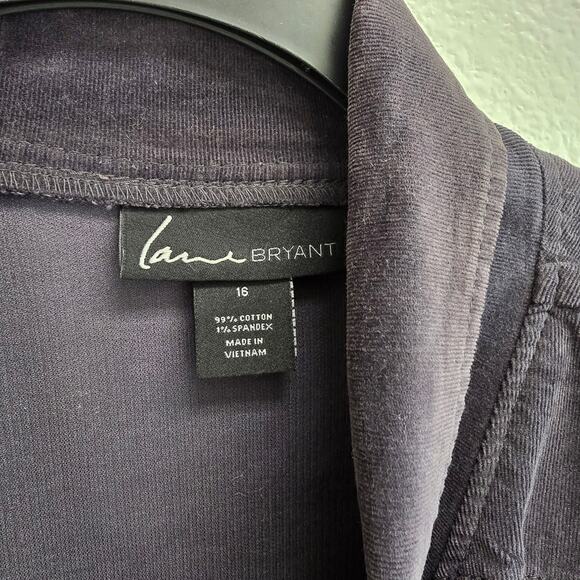 Lane Bryant Corduroy Jacket Size 16 – Geometric Cut, Structured, Chic Layering - Picture 3 of 6